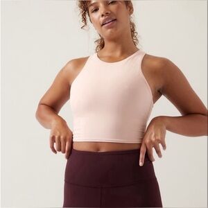 Athleta Light Pink Sports Crop Top Size Small